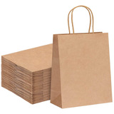 Bolsa Asa Papel Kraft Regalo Craft Envio Economicas 21x11x27