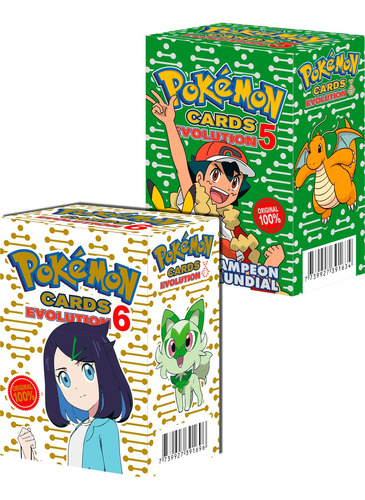 Combo X2 Cajas Cartas Pokemon Evolution