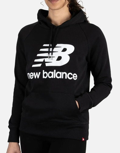 New Balance Buzo Hoodie Con Bolsillo Essentials Pullover Log