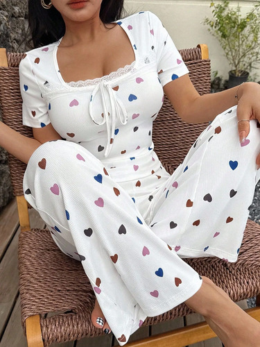 Pijamas De Encaje Para Mujer Ropa De Dormir Hogar