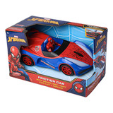Auto Fricción Spiderman Con Luz Y Sonido Marvel Hombre Arañ Color Rojo Personaje Hombre Araña