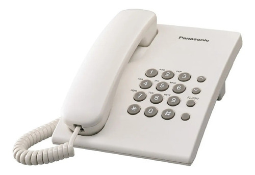 Teléfono Panasonic Kx-ts500 Fijo - Color Blanco