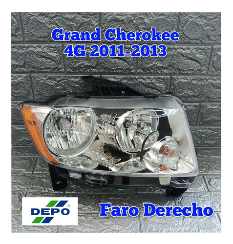 Faro Derecho Jeep Grand Cherokee 4g 2011 2012 2013 Wk2 Foto 2
