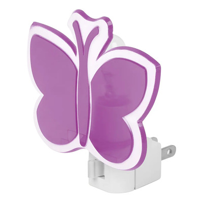 Luz De Noche Con Lámpara E12, Mariposa, Volteck Color Violeta | MercadoLibre