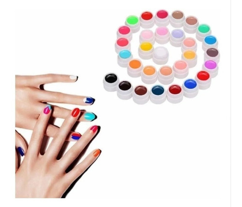 Gel Paint Uv/led Color X36 Unidades Sin Glitter Colores