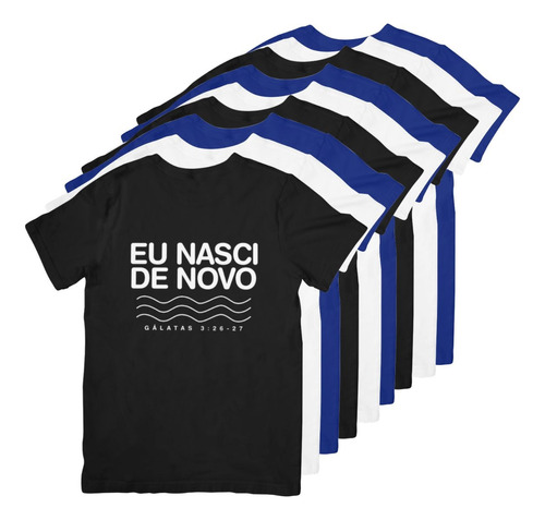 Camiseta Para Batismo Evangélico Gospel Kit Com 10