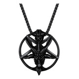 Collar Dije Satán Satánico Baphomet Satanista Carnero Cabra