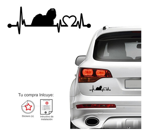 Sticker Para Auto Frecuencia De Perro Varias Razas 