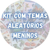 450 Cartelas Sticker Adesivo Tema Menino Aleatorios Festas