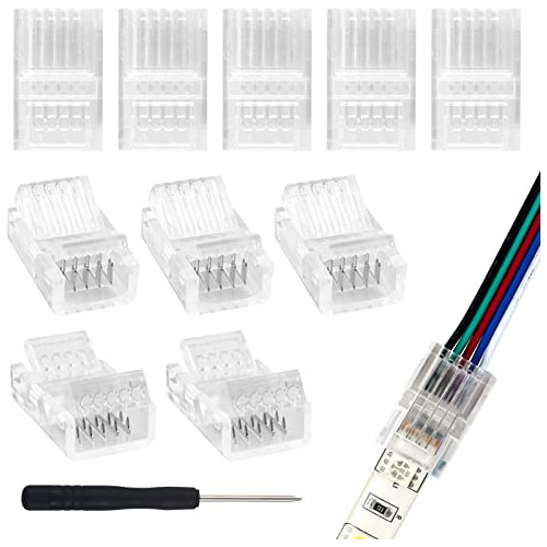 Conectores Rgbw De 10pcs 5 Pines, Adaptador De Tira De ...