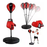 Set Boxeo Guantes Punching Ball Juguete Niños Ajustable