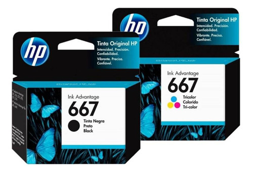 Cartridge Hp 667 Normal Original Pack Bk Y Color