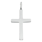 Pingente De Prata 925 Crucifixo Chapado 3,4cm Prata Italiana