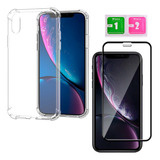 Capa Capinha Anti Shock + Película De Vidro 3d P/ iPhone XR