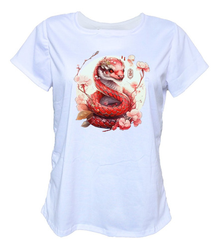 Blusa Playera Serpiente China Camiseta Mujer