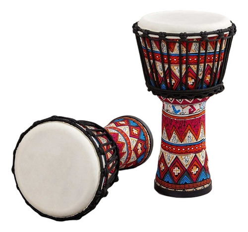 Tambor Africano Portátil Com Padrões De Djembe Africanos