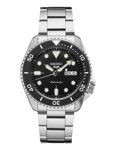 Reloj Seiko Hombre Sport 5 Automatico Negro 20% Off + Regalo