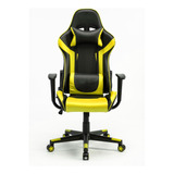 Silla Gamer Esports Sillon Butaca Pro Reclinable Oficina Pc Color Amarillo