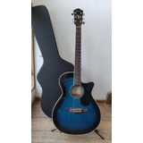 Guitarra Acústica Ibanez Pf15ece  Blue Sunburst High Gloss