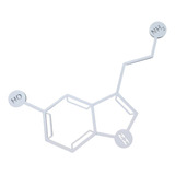 Serotonina Molecula Cartel Decoracion Pared 3d 50x30cm