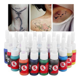 Set De 25 Tintas De Tatuaje Microblading Ojo Ceja Cuerpo Tat