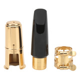 Kit De Bocal Para Saxofone Alto Sax Cap Ligature Metal Brass