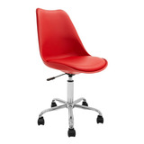 Silla Oficina Escritorio Pc Tulip Newmo Color Rojo Asiento