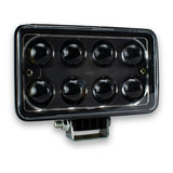 Faro Auxiliar 8 Led Rectangular Con Lupa