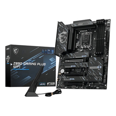 Tarjeta Madre MSI Z890 GAMING PLUS WIFI LGA1851 4x DDR5 4x M.2 PCIe 5.0 USB-C WIFI 7 BT 5.4 ATX | Envío gratis