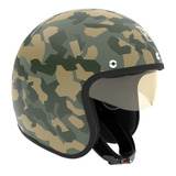 Casco Para Moto Abierto Hawk 721  Verde Mate Saigón Talle M 