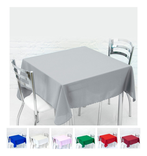 2 Toalha De Mesa Oxford Retangular 8 Cad 3,00x1,50 Poliéster Cor Cinza