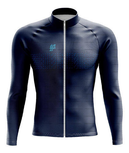 Jerseys Ciclismo Ruta Mtb Hombre Manga Larga Azul Armazi