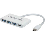 Hub Manhattan Usb-c De 3 Puertos Usb-a Y 1 Puerto Usb-c