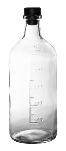 Botella Vidrio Agropecuario Gin Transparent 500cc Corcho X12