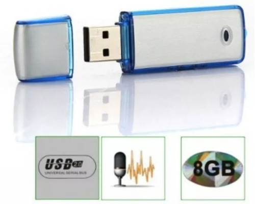 Grabadora De Voz Espia Usb 8 Gb Activacion Manual