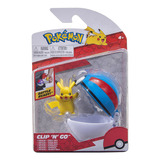 Boneco Pokémon Pikachu + Great Pokebolas