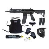 Marcadora Tippmann Tmc Negra Careta Chaleco Tanque Xchws P