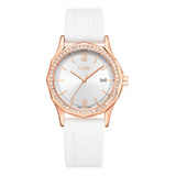 Reloj Loix Mujer L1247-2 Blanco Con Oro Rosa