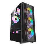 Gabinete Kronos Ice Drilling, Atx, Vidrio, 4 Coolers Rgb