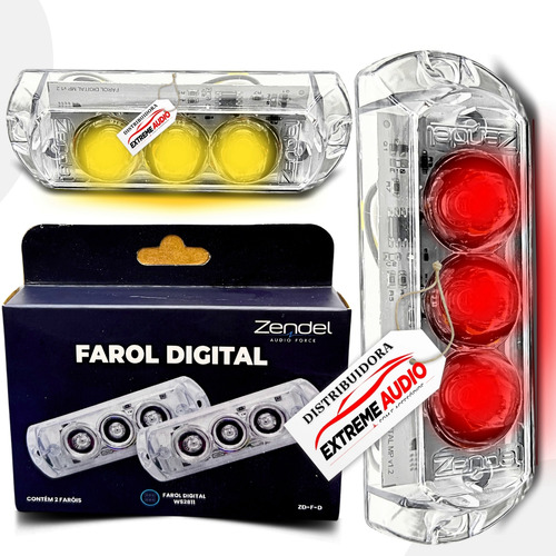 Farol Strobo Led 1,5w Para Som Automotivo Rgb Avulso Para Ce