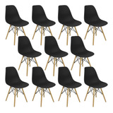 Kit 11 Cadeira Charles Eames Eiffel Wood Design Varias Cores