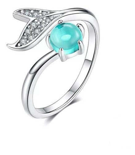 Anillo Ajustable Sirena Plata 925 Joyas Mujer Amor