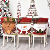 3 Fundas Silla Navideña Cubre Sillas Navidad Reno Santa Mesa