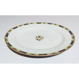 Fuente Porcelana Limoges Orfebrería Anezin De 33,5 X 26,5 Cm