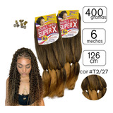 Kit 2 Cabelo Superx Jumbo Jumbão Tranças De Fabrica E Brinde