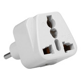 Adaptador Enchufe Universal 2 Pata Chileno Redonda Plana 