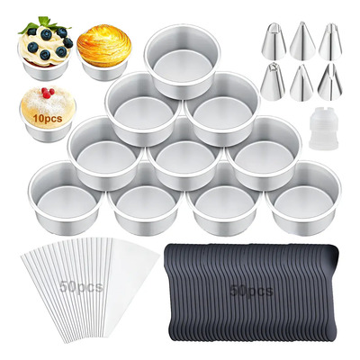 A Molde Pastelero Redondo Para Repostería Aluminio 117pcs X