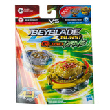 Paquete Con 2 Diferentes Beyblade Burst Quad Drive 4 En 1 Color Transparente Y Amarillo