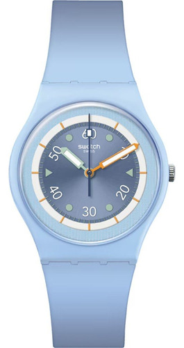 Reloj Swatch So31l100 Azul Dama Analógico Resina  