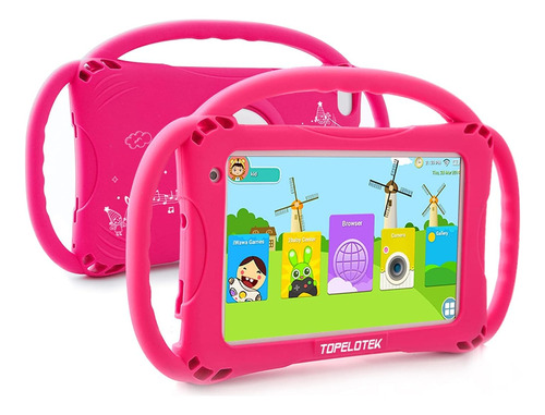 Tablet Topelotek Para Niños, Android, Rosa, 32 Gb 7  